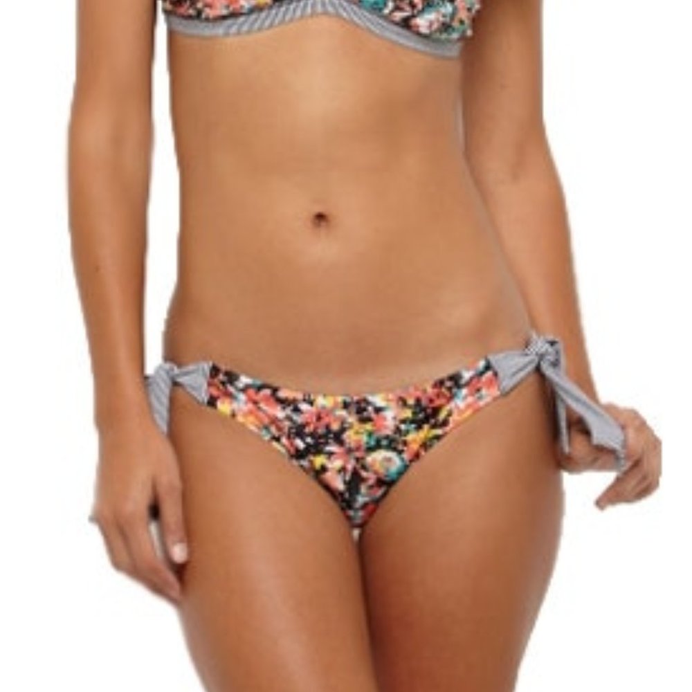 NWT Roxy floral stripes bikini bottoms